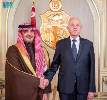 Tunisian President Receives Prince Abdulaziz bin Saud