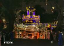 A 3D mapping light show at O Quan Chuong in Hanoi (Photo: VNA)