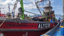 damaged fishing boat