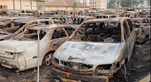 burnt cars