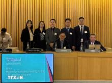 The Vietnamese delegation attends the African Regional Preparatory Meeting for the 15th UN Congress on Crime Prevention and Criminal Justice. (Photo: VNA)