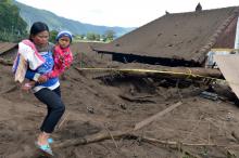 Earth quake jolts Trunyan, Kintamani, Bangli, of Bali, Saturday (16/10/2021). ANTARA FOTO/Fikri Yusuf/hp.