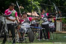 Athletes of archery. ANTARA Foto