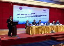 Deputy Minister of Health Nguyen Viet Tien delivers speech at a ceremony to launch a new infectious disease related support training initiative (Source: VNA)