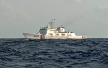 A China Coast Guard vessel in Ayungin Shoal in Philippine territorial waters in the West Philippine Sea. (File photo)