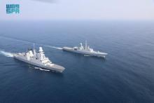 Royal Saudi Naval Forces Carry Out "Crossing Exercise" with French Naval Forces