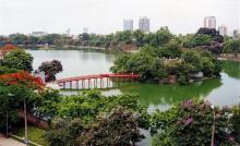 A view of Hoan Kiem Lake, an icon of Hanoi capital (Photo: VNA)