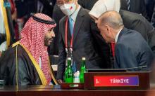 HRH Crown Prince Meets Turkish President on Sidelines of G20