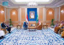 HRH Crown Prince Receives President and Members of Yemeni Presidential Leadership Council