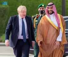 HRH Crown Prince Receives UK Prime Minister