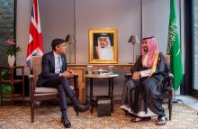 HRH Saudi Crown Prince Meets UK Prime Minister on Sidelines of G20 Summit