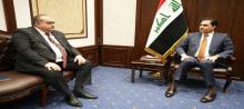 Acting Speaker of the House of Representatives, Mohsen Al-Mandalawi (right), Romania Ambassador to Iraq, Radu Octavian Dubri, (left)