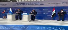 Iraq’s Minister of Labor and Social Affairs, Ahmed Al-Asadi (right), Russia’s Minister of Labor and Social Protection, Anton Kotyakov, (left)