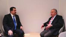 PM, Muhammed al-Sudani (left), SG-UN Guterres (right)