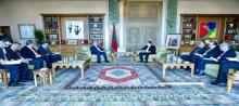 Moroccan FM Nasser Bourita (right), Iraqi FM, Fuad Hussein (left)