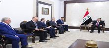 PM, Mohammed Shia Al-Sudani (right), the Security Council of the Russian Federation, Sergey Shoigu (left)