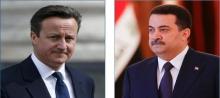 Iraqi PM, Muhammad al-Sudani (right), British FM David Cameron (left)