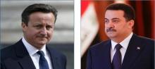 Iraqi PM, Muhammad al-Sudani (right), British FM David Cameron (left)