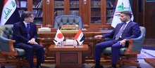 The Governor of Najaf, Yousef Kanawi (right), the Japanese Ambassador to Iraq, Akira ENDO (left)