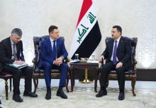 PM, Mohammed Shia Al-Sudani (right), Russian Deputy Prime Minister Alexander Novak (left)