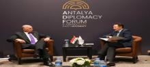 Secretary-General of the Conference on Interaction and Confidence-Building Measures in Asia (CICA), Kairat Sarıbay (right), FM Fuad Hussein ( left)