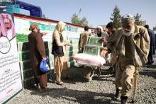 KSrelief Distributes 1,140 Ramadan Food Baskets in Afghanistan