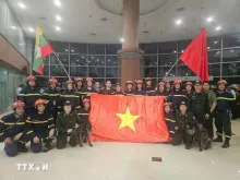 Vietnam’s rescue forces arrive in Myanmar for earthquake relief mission