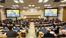 Permanent Deputy Minister of Foreign Affairs Nguyen Minh Vu speaks at the UN meeting on UNCLOS. (Photo: VNA)