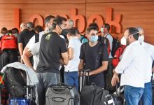 Several official of MotoGP arrive at Lombok International Airport, Central Lombok District, W Nusa Tenggara Province, Monday (Feb 7, 2022). (ANTARA FOTO/Ahmad Subaidi/rwa)