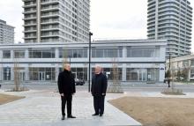 President Ilham Aliyev inspected construction and landscaping works, as well as conditions created in office building in Central Park Quarter of Baku White City