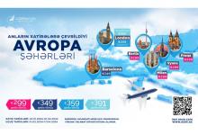 AZAL offers discounted tickets to six European cities