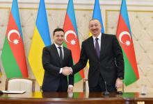 Ukrainian President Volodymyr Zelenskyy congratulates Ilham Aliyev on his victory in presidential election