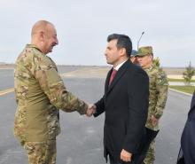 President Ilham Aliyev and his son Heydar Aliyev visited Air Force military facilities