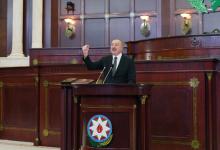 Baku, February 14, AZERTAC  “A new era begins now. We are entering this period with a clear face and with our heads held high. There will be further achievements in this era,” President Ilham Aliyev said in his swearing-in ceremony on February 14.  Saying that all the tasks set have been fully fulfilled, the head of state added, “the very positive atmosphere prevailing in Azerbaijani society makes us even stronger. A strong Azerbaijan has always been our goal.”