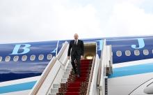 President of Azerbaijan Ilham Aliyev arrived in Russia for working visit