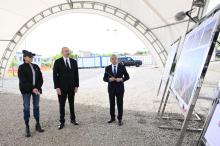 President Ilham Aliyev and First Lady Mehriban Aliyeva participated in groundbreaking ceremony for third residential complex in Shusha