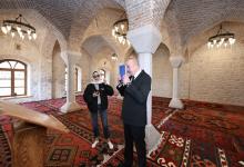 President Ilham Aliyev and First Lady Mehriban Aliyeva attended inauguration of Mamayi Mosque after restoration