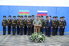Solemn ceremony to mark completion of mission of Russian peacekeeping contingent held in Khojaly 