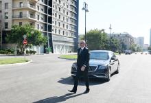 President Ilham Aliyev attended opening of new road at "Javanshir" bridge site