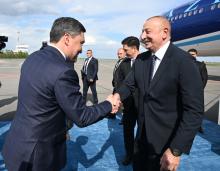 President of Azerbaijan Ilham Aliyev arrived in Kazakhstan
