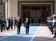 Official welcome ceremony was held for President of Azerbaijan Ilham Aliyev in Tashkent
