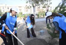 Leyla Aliyeva participates in tree-planting campaign in Baku