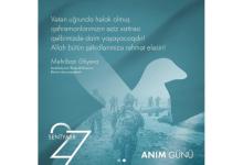 First Vice-President Mehriban Aliyeva shared a post on September 27 - Remembrance Day