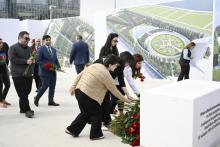 AZERTAC employees visit Victory Park under construction in Baku