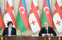 President Ilham Aliyev and Prime Minister Irakli Kobakhidze made press statements