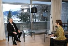 President Ilham Aliyev was interviewed by China's CGTN news channel in Davos