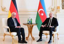 One-on-one meeting between President of Azerbaijan Ilham Aliyev and German President Frank-Walter Steinmeier began
