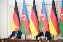 Presidents of Azerbaijan and Germany made press statements