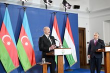President of Azerbaijan Ilham Aliyev and Prime Minister of Hungary Viktor Orbán delivered press statements