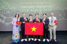 Vietnam's chemistry olympiad team bags three gold and one silver medal at the 56th IChO International Chemistry Olympiad. (Photo: VNA)
